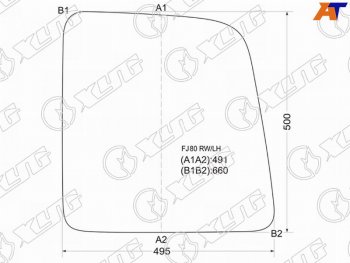 3 099 р. Стекло заднее (распашной двери) левое TOYOTA LAND CRUISER #J80 90-98                                 XYG FJ80 RW/LH  с доставкой в г. Воронеж. Увеличить фотографию 1