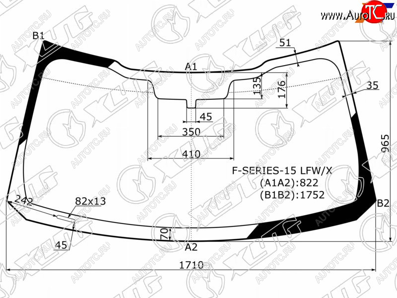 8 649 р. Стекло лобовое Ford F150 14-20  F250 16-19 XYG F-SERIES-15 LFW/X  с доставкой в г. Воронеж