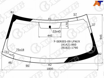 11 299 р. Стекло лобовое Ford F150 09-14 XYG F-SERIES-09 LFW/X  с доставкой в г. Воронеж. Увеличить фотографию 1