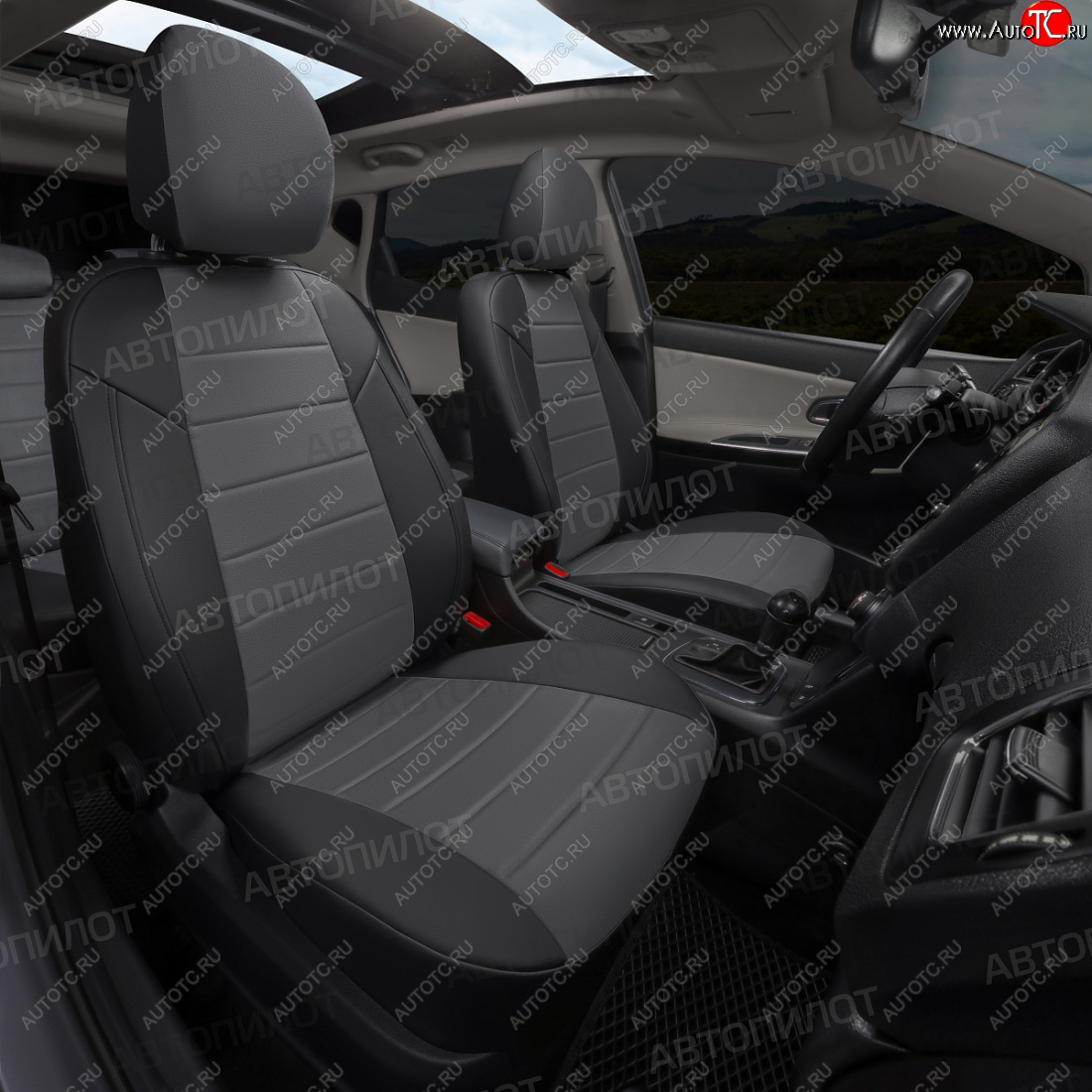 13 849 р. Чехлы сидений (экокожа/алькантара, 40/60, подлок) Автопилот  Audi A4  B8 (2007-2015) дорестайлинг, седан, дорестайлинг, универсал, рестайлинг, седан, рестайлинг, универсал (черный/серый)  с доставкой в г. Воронеж