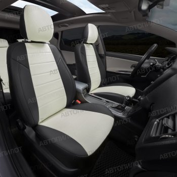 13 849 р. Чехлы сидений (экокожа, 40/60, подлок) Автопилот  Audi A6  C5 (1997-2004) дорестайлинг, седан, рестайлинг, седан (черный/белый)  с доставкой в г. Воронеж. Увеличить фотографию 8