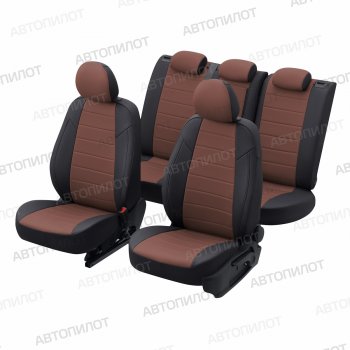 13 849 р. Чехлы сидений (экокожа, 40/60, подлок) Автопилот  Audi A6  C5 (1997-2004) дорестайлинг, седан, рестайлинг, седан (черный/темно-коричневый)  с доставкой в г. Воронеж. Увеличить фотографию 5