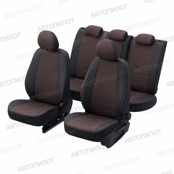 8 399 р. Чехлы сидений (экокожа, 40/60, подлок) Автопилот  Audi A6  C5 (1997-2004) дорестайлинг, седан, рестайлинг, седан (черный/шоколад)  с доставкой в г. Воронеж. Увеличить фотографию 5
