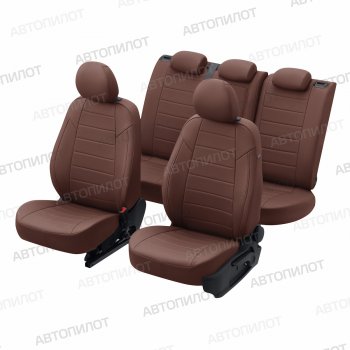 8 399 р. Чехлы сидений (экокожа, 40/60, подлок) Автопилот Audi A6 C5 дорестайлинг, седан (1997-2001) (темно-коричневый)  с доставкой в г. Воронеж. Увеличить фотографию 5