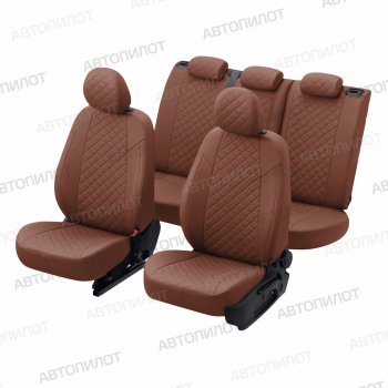 14 449 р. Чехлы сидений (экокожа, 40/60) Автопилот Ромб  Audi A6  C5 (1997-2004) дорестайлинг, универсал, рестайлинг, универсал (черный/коричневый)  с доставкой в г. Воронеж. Увеличить фотографию 5