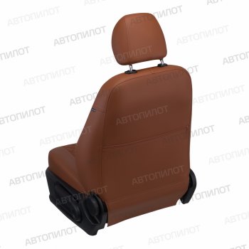 14 249 р. Чехлы сидений (экокожа/алькантара) Автопилот Ромб Audi A6 C7 дорестайлинг, седан (2010-2014) (коричневый)  с доставкой в г. Воронеж. Увеличить фотографию 4
