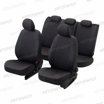 8 749 р. Чехлы сидений (экокожа, 40/60) Автопилот Ромб  Audi Q3  8U (2011-2018) дорестайлинг, рестайлинг (черный/красная строчка)  с доставкой в г. Воронеж. Увеличить фотографию 6