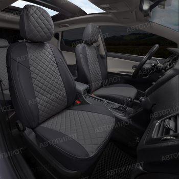 14 449 р. Чехлы сидений (экокожа, S-Line) Автопилот Ромб Audi Q5 8R дорестайлинг (2008-2012) (черный/темно-серый)  с доставкой в г. Воронеж. Увеличить фотографию 7