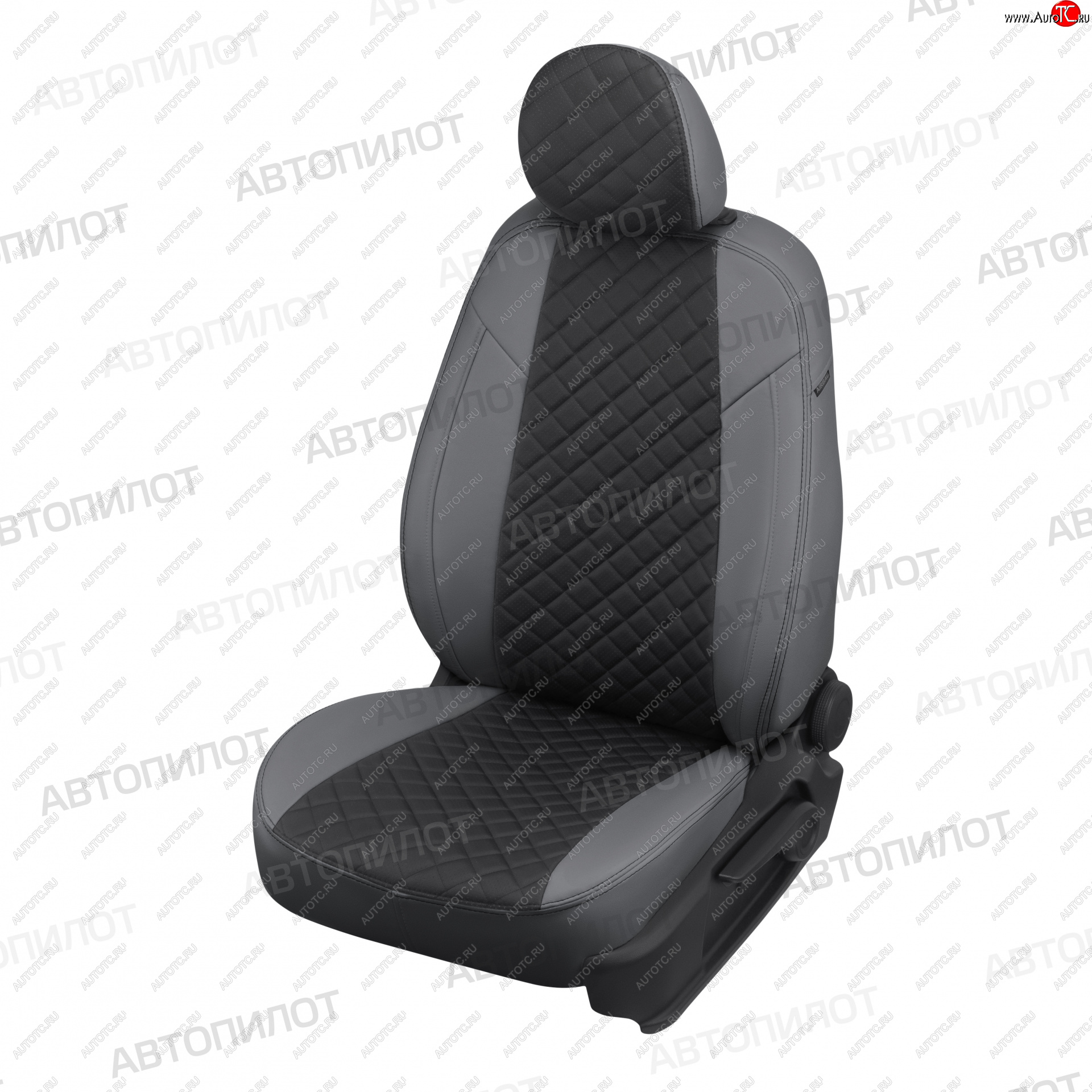 14 449 р. Чехлый сидений (экокожа) Автопилот Ромб  BMW 1 серия  E87 (2004-2011) хэтчбэк 5 дв. дорестайлинг, хэтчбэк 5 дв. рестайлинг (серый/черный)  с доставкой в г. Воронеж