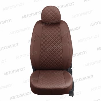 8 749 р. Чехлый сидений (экокожа) Автопилот Ромб  BMW 1 серия  E87 (2004-2011) хэтчбэк 5 дв. дорестайлинг, хэтчбэк 5 дв. рестайлинг (темно-коричневый)  с доставкой в г. Воронеж. Увеличить фотографию 4