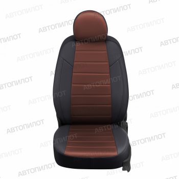 13 649 р. Чехлы сидений (экокожа/алькантара) Автопилот BMW 1 серия F20 хэтчбэк 5 дв. дорестайлинг (2012-2015) (черный/шоколад)  с доставкой в г. Воронеж. Увеличить фотографию 5