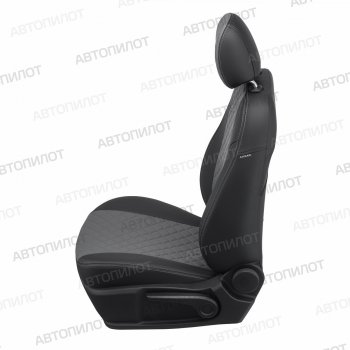 14 449 р. Чехлы сидений (экокожа, 40/60, спорт-сиденья) Автопилот Ромб  BMW 3 серия  E90 (2004-2012) седан дорестайлинг, седан рестайлинг (черный/серый)  с доставкой в г. Воронеж. Увеличить фотографию 2