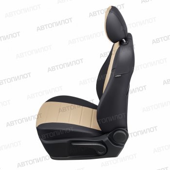 8 399 р. Чехлы сидений (экокожа) Автопилот  Changan CS35 Plus (2018-2022) дорестайлинг (черный/бежевый)  с доставкой в г. Воронеж. Увеличить фотографию 3