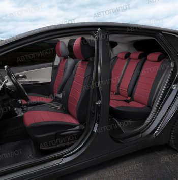 13 849 р. Чехлы сидений (экокожа, 40/60) Автопилот  Changan CS35 (2012-2021) (черный/бордовый)  с доставкой в г. Воронеж. Увеличить фотографию 7