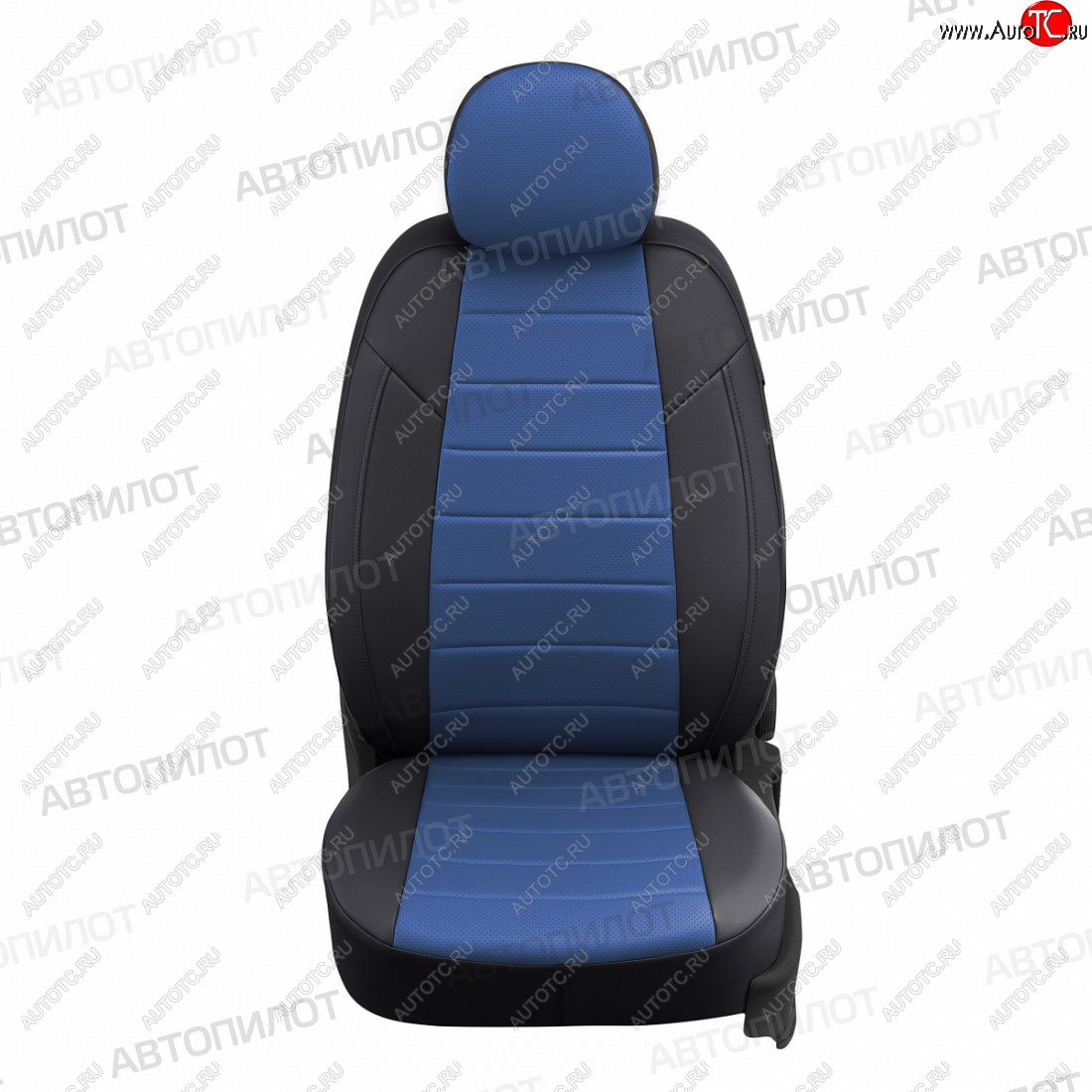 17 599 р. Чехлы сидений (экокожа, 7 мест) Автопилот  Chery Cross Eastar  B14 (2006-2015) (черный/синий)  с доставкой в г. Воронеж