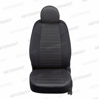 8 249 р. Чехлы сидений (экокожа/алькантара, 50/50) Автопилот Toyota RAV4 CA20 5 дв. дорестайлинг (2000-2003) (черный/темно-серый)  с доставкой в г. Воронеж. Увеличить фотографию 4