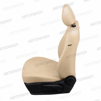 14 249 р. Чехлы сидений (экокожа/алькантара) Автопилот Ромб Chevrolet Aveo T200 хэтчбек 5 дв (2002-2008) (бежевый)  с доставкой в г. Воронеж. Увеличить фотографию 3