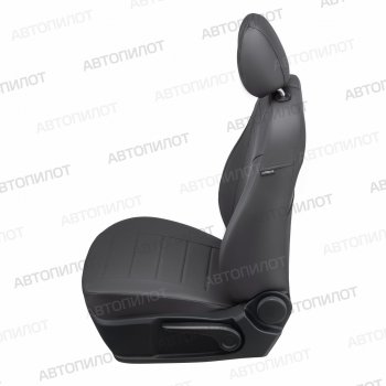 8 399 р. Чехлы сидений (экокожа) Автопилот Chevrolet Aveo T200 седан (2003-2008) (темно-серый)  с доставкой в г. Воронеж. Увеличить фотографию 3