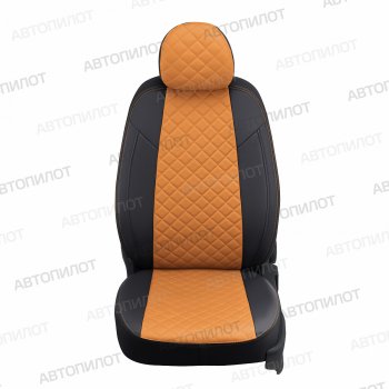 17 999 р. Чехлы сидений (экокожа, 7 мест) Автопилот Ромб  Chevrolet Captiva  CN202S (2018-2025) дорестайлинг (черный/оранж)  с доставкой в г. Воронеж. Увеличить фотографию 2