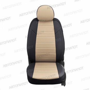 8 249 р. Копируемое: Чехлы сидений (экокожа) Автопилот Chevrolet Cobalt седан дорестайлинг (2011-2016) (черный/бежевый)  с доставкой в г. Воронеж. Увеличить фотографию 3