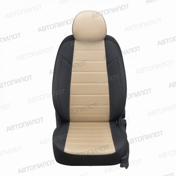 13 649 р. Чехлы сидений (экокожа/алькантара, п.сп трансформер) Автопилот Chevrolet Orlando (2011-2018) (черный/бежевый)  с доставкой в г. Воронеж. Увеличить фотографию 3