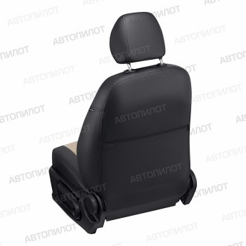 13 649 р. Чехлы сидений (экокожа/алькантара, п.сп трансформер) Автопилот Chevrolet Orlando (2011-2018) (черный/бежевый)  с доставкой в г. Воронеж. Увеличить фотографию 5