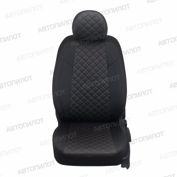 8 499 р. Чехлы сидений (экокожа) Автопилот Ромб Chevrolet Spark M200,250 (2005-2010) (черный/красная строчка)  с доставкой в г. Воронеж. Увеличить фотографию 3