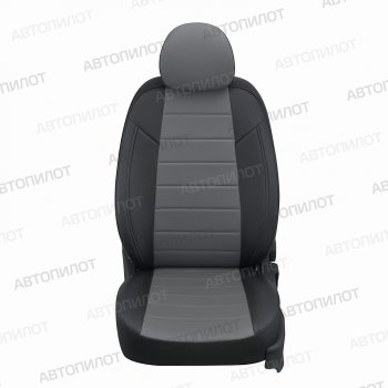 8 249 р. Чехлы сидений (экокожа, простая компл., без подл) Автопилот CITROEN C5 RD рестайлинг, седан (2017-2021) (черный/серый)  с доставкой в г. Воронеж. Увеличить фотографию 4