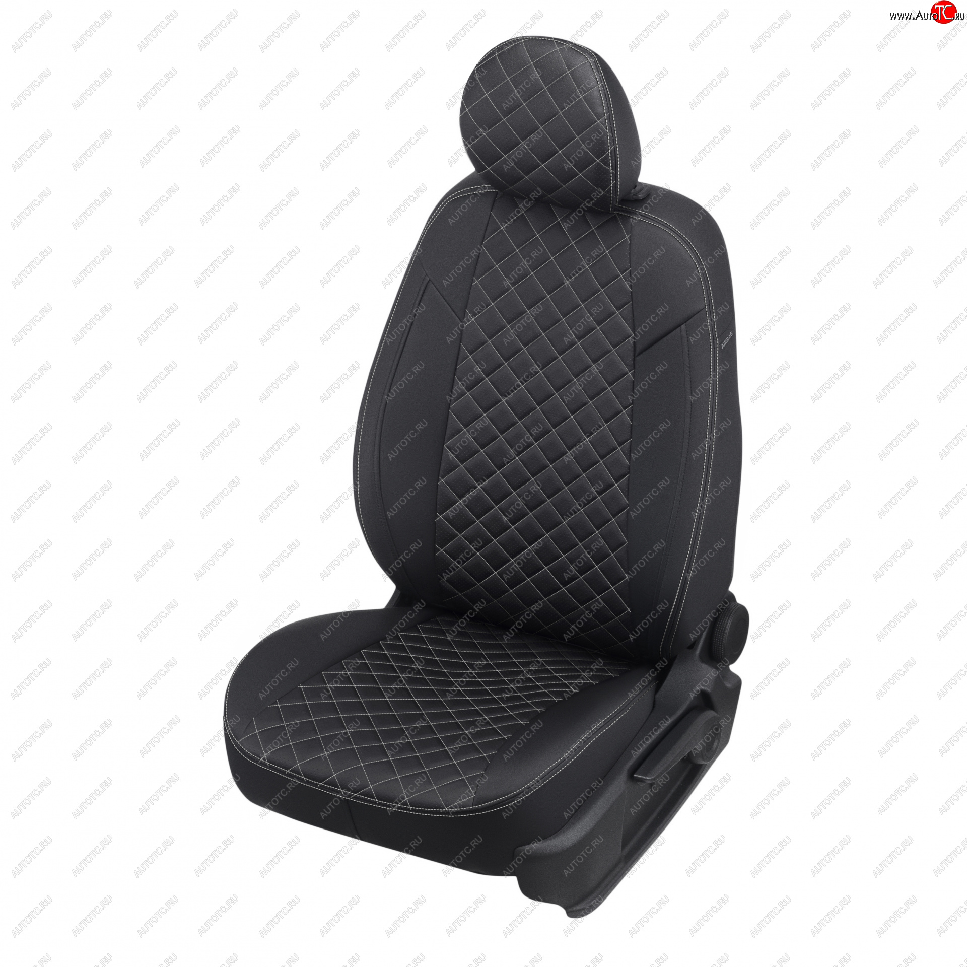 14 449 р. Чехлы сидений (экокожа, горбы) Автопилот Ромб  Daewoo Nexia  дорестайлинг (1995-2008) (черный/белая строчка)  с доставкой в г. Воронеж