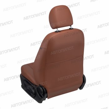13 849 р. Чехлы сидений (экокожа/алькантара, с подголовниками) Автопилот  Daewoo Nexia  рестайлинг (2008-2015) (коричневый)  с доставкой в г. Воронеж. Увеличить фотографию 4
