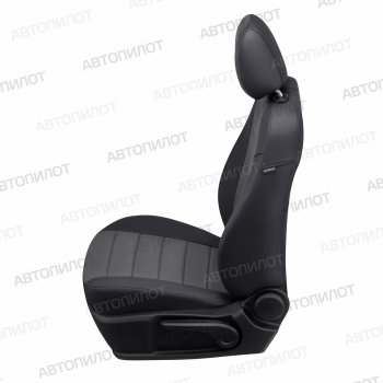 13 849 р. Чехлы сидений (экокожа/алькантара, 5 м) Автопилот  Fiat Doblo ( 223,  263) (2000-2022) дорестайлинг, рестайлинг (черный/темно-серый)  с доставкой в г. Воронеж. Увеличить фотографию 3
