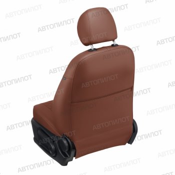 5 399 р. Чехлы сидений (экокожа, 3 места) Автопилот Ромб CITROEN Jumper 250 (2006-2014) (коричневый)  с доставкой в г. Воронеж. Увеличить фотографию 4