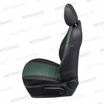 21 799 р. Чехлы сидений (экокожа, 8 м) Автопилот  CITROEN Jumpy (2007-2017), Fiat Scudo (2007-2016), Peugeot Expert  G9 (2007-2017) (черный/зеленый)  с доставкой в г. Воронеж. Увеличить фотографию 3