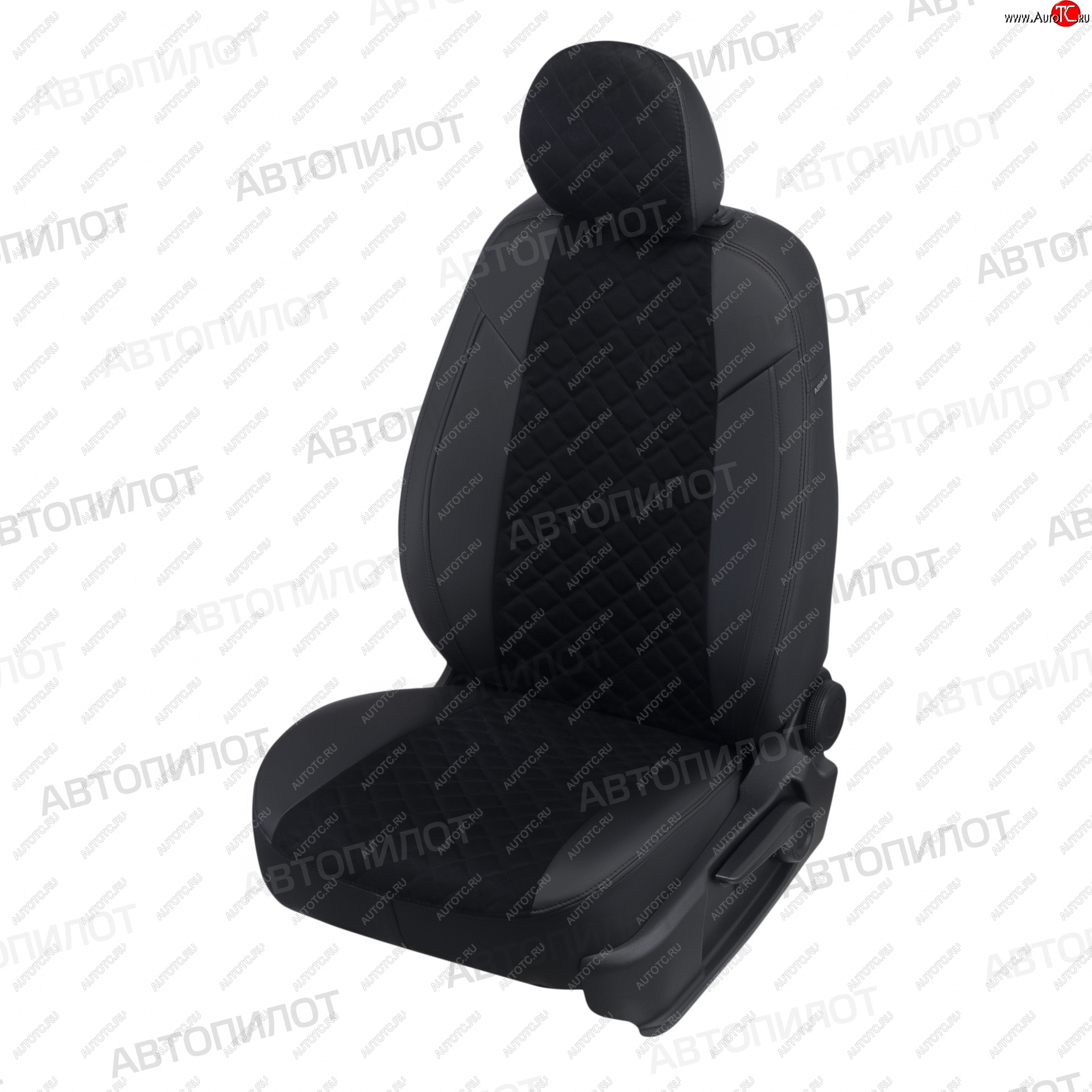 14 449 р. Чехлы сидений (экокожа/алькантара) Автопилот Ромб  Ford EcoSport (2013-2019) дорестайлинг (черный)  с доставкой в г. Воронеж