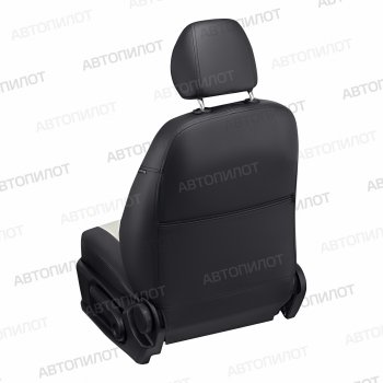 8 399 р. Чехлы сидений (Titanium, экокожа) Автопилот Ford Mondeo Mk4,BD рестайлинг, седан (2010-2014) (черный/белый)  с доставкой в г. Воронеж. Увеличить фотографию 5