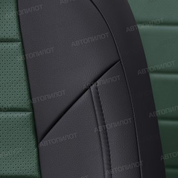13 849 р. Чехлы сидений (экокожа, Comfort) Автопилот  Haval H9 (2019-2021) 2-ой рестайлинг (черный/зеленый)  с доставкой в г. Воронеж. Увеличить фотографию 4