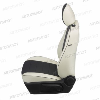 13 849 р. Чехлы сидений (экокожа, Comfort) Автопилот  Haval H9 (2019-2021) 2-ой рестайлинг (белый/черный)  с доставкой в г. Воронеж. Увеличить фотографию 2