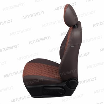 14 449 р. Чехлы сидений (экокожа/алькантара) Автопилот Ромб  Honda Accord  10 CV (2019-2022) (шоколад)  с доставкой в г. Воронеж. Увеличить фотографию 2