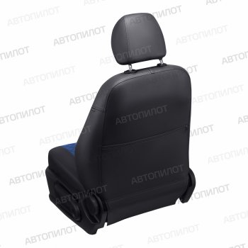 14 449 р. Чехлы сидений (экокожа/алькантара) Автопилот Ромб  Honda CR-V  RD4,RD5,RD6,RD7,RD9  (2001-2006) дорестайлинг, рестайлинг (черный/синий)  с доставкой в г. Воронеж. Увеличить фотографию 3