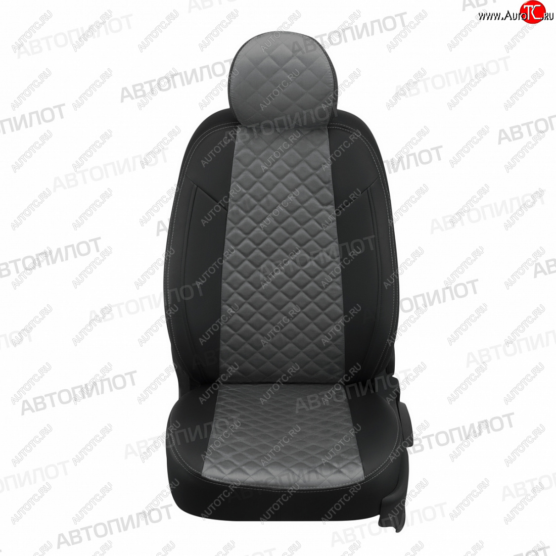 14 449 р. Чехлы сидений (экокожа/алькантара) Автопилот Ромб  Honda CR-V  RM1,RM3,RM4 (2012-2018) дорестайлинг, рестайлинг (черный/серый)  с доставкой в г. Воронеж