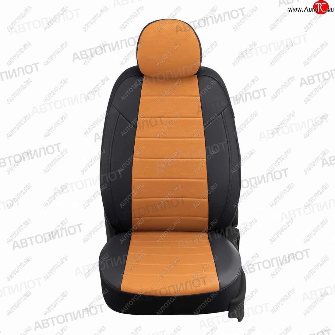 21 799 р. Чехлы сидений (экокожа, 8 мест) Автопилот  Honda Pilot  YF4 (2008-2015) дорестайлинг, рестайлинг (черный/оранж)  с доставкой в г. Воронеж