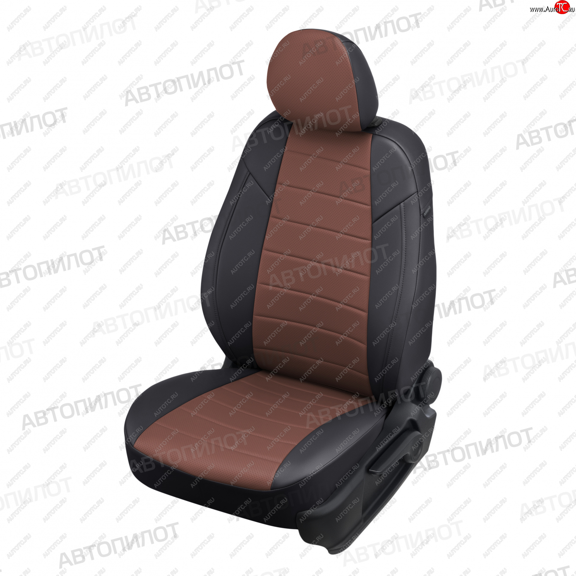 21 799 р. Чехлы сидений (экокожа, 8 мест) Автопилот  Honda Pilot  YF4 (2008-2015) дорестайлинг, рестайлинг (черный/темно-коричневый)  с доставкой в г. Воронеж