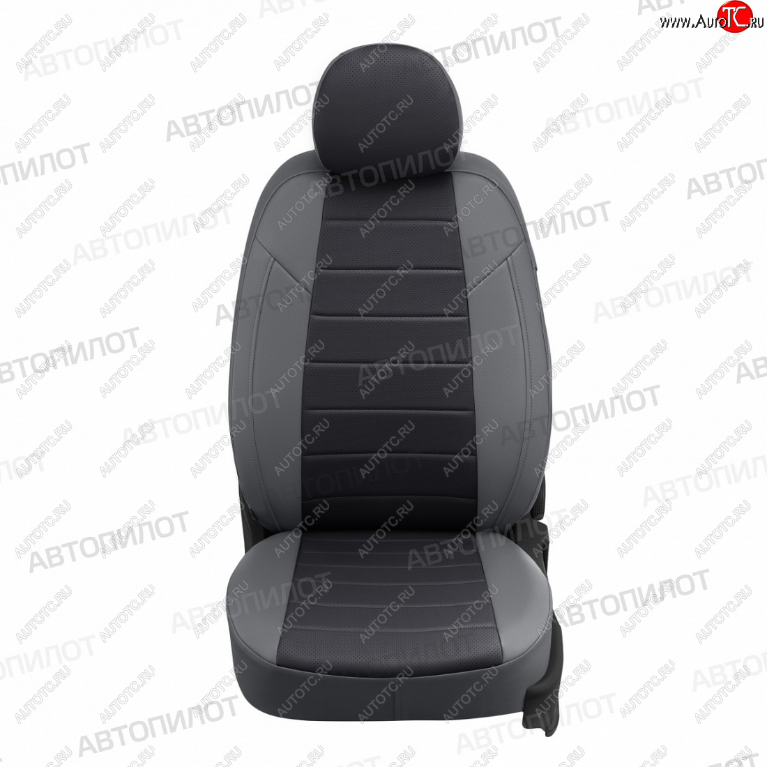 21 799 р. Чехлы сидений (экокожа, 8 мест) Автопилот  Honda Pilot  YF4 (2008-2015) дорестайлинг, рестайлинг (серый/черный)  с доставкой в г. Воронеж