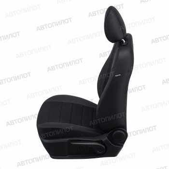 13 649 р. Чехлы сидений (экокожа/алькантара) Автопилот Honda Jazz (2001-2008) (черный)  с доставкой в г. Воронеж. Увеличить фотографию 3