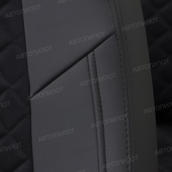 14 249 р. Чехлы сидений (экокожа/алькантара) Автопилот Ромб Honda Jazz (2001-2008) (черный)  с доставкой в г. Воронеж. Увеличить фотографию 2