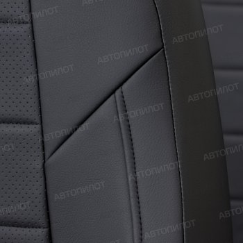 8 249 р. Чехлы сидений (экокожа, 60/40) Автопилот Hyundai Accent седан ТагАЗ (2001-2012) (черный)  с доставкой в г. Воронеж. Увеличить фотографию 5