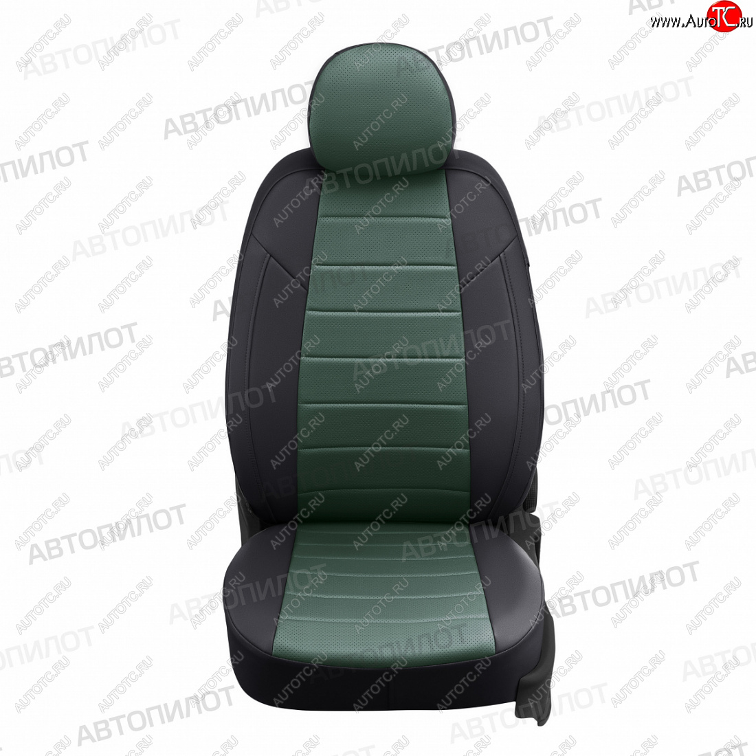 13 849 р. Чехлы сидений (экокожа, 60/40) Автопилот  Hyundai Accent  2 LC (1999-2012) седан дорестайлинг (ТагАЗ) (черный/зеленый)  с доставкой в г. Воронеж