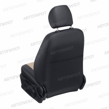 8 499 р. Чехлы сидений (экокожа/алькантара) Автопилот Ромб Hyundai Elantra HD (2006-2011) (черный/бежевый)  с доставкой в г. Воронеж. Увеличить фотографию 2