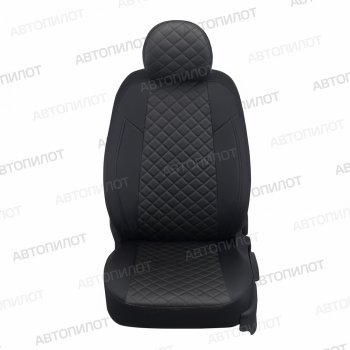 8 499 р. Чехлы сидений (экокожа, зад. сид. 40/60) Автопилот Ромб Hyundai Getz TB хэтчбэк 5 дв. дорестайлинг (2002-2005) (черный)  с доставкой в г. Воронеж. Увеличить фотографию 3