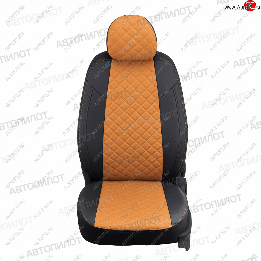 22 399 р. Чехлы сидений (экокожа, 8 мест) Автопилот Ромб  Hyundai Starex/Grand Starex/H1  TQ (2007-2022) дорестайлинг, рестайлинг, 2-ой рестайлинг (черный/оранж)  с доставкой в г. Воронеж